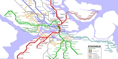 ਸਵੀਡਨ tunnelbana ਨਕਸ਼ਾ
